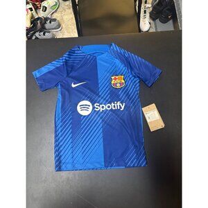 Nike Barcelona fc blue kids pre match training jersey size XS DX3628 464